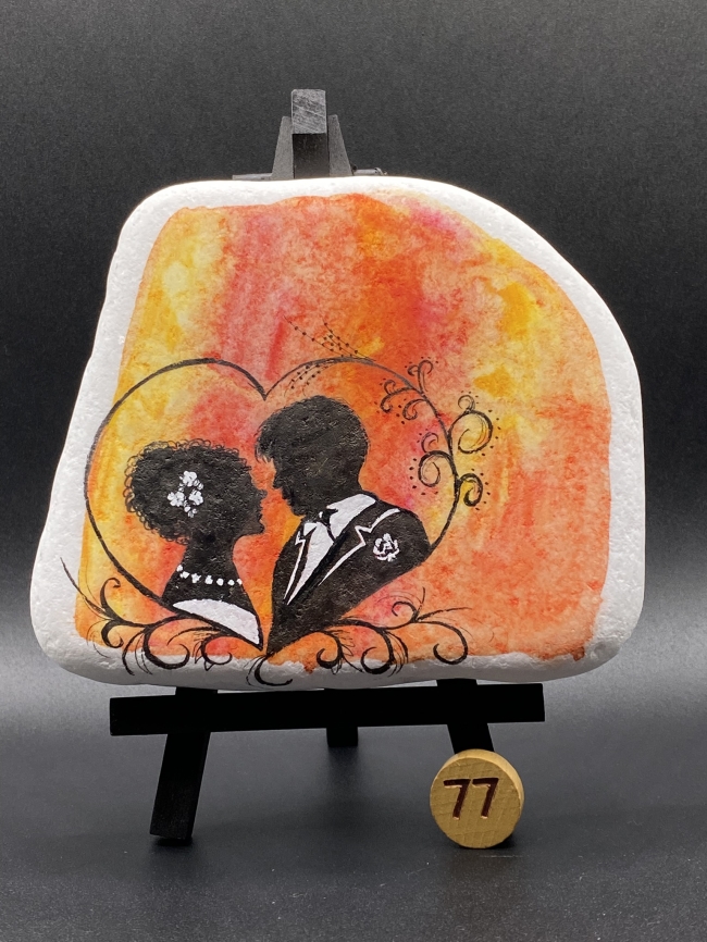 Personalisierter Hochzeitsstein #77