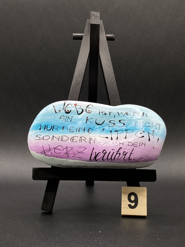 Wendestein mit zwei liebevollen Sprüchen #9